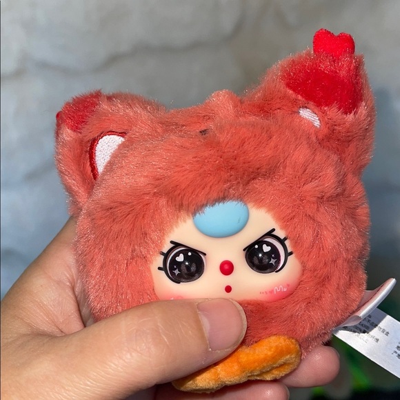 Baby three Cute Plush key and bag charm Orange and tan in color NWT - Picture 8 of 9